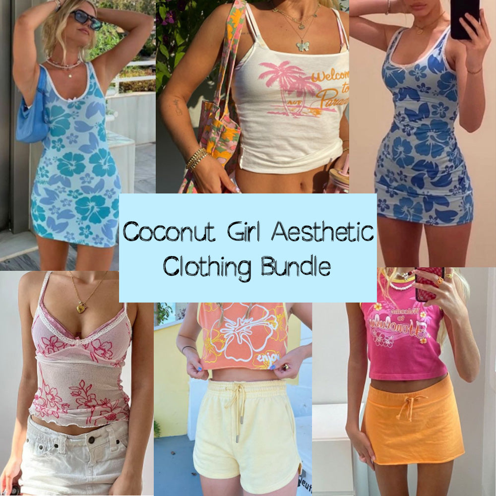 Coconut Girl Aesthetic Clothing Bundle | Rainbow Aesthetic