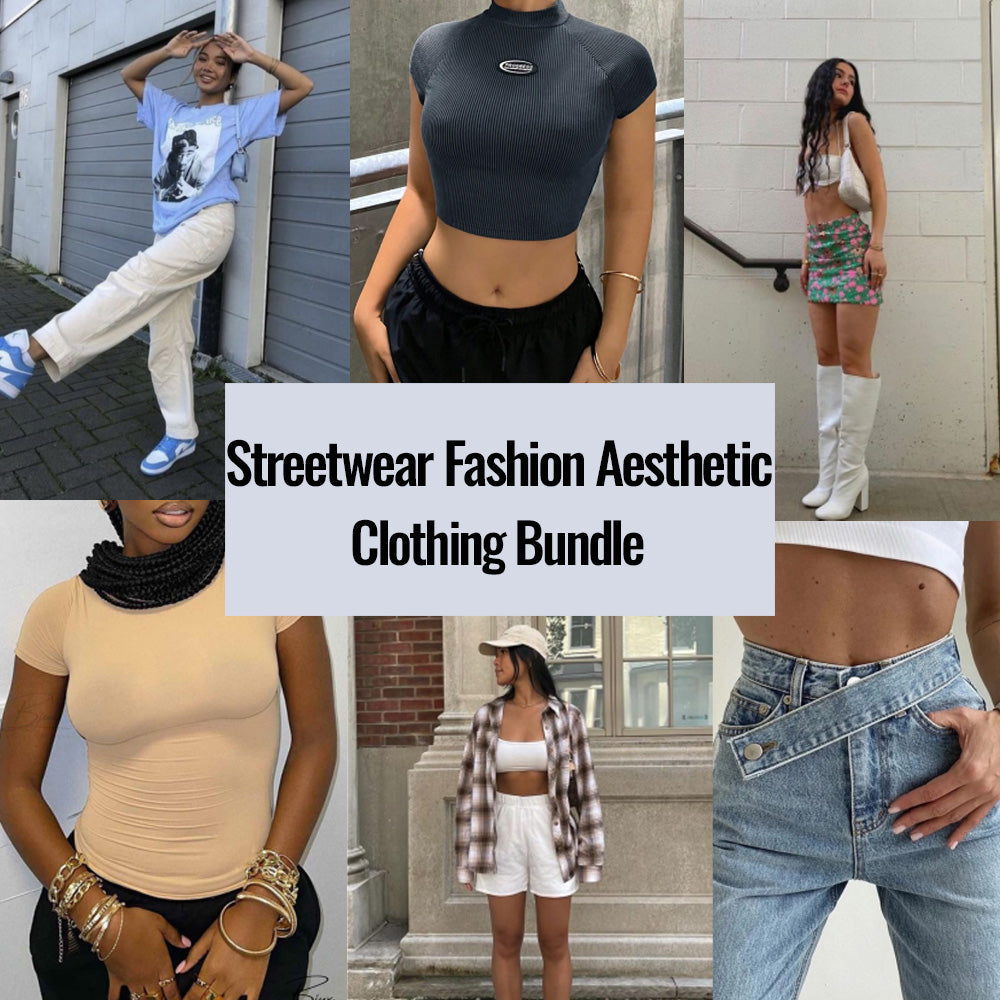 Streetwear Fashion Aesthetic Clothing Bundle | Rainbow Aesthetic