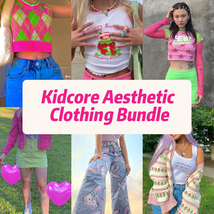 Kidcore Aesthetic Clothing Bundle | Rainbow Aesthetic
