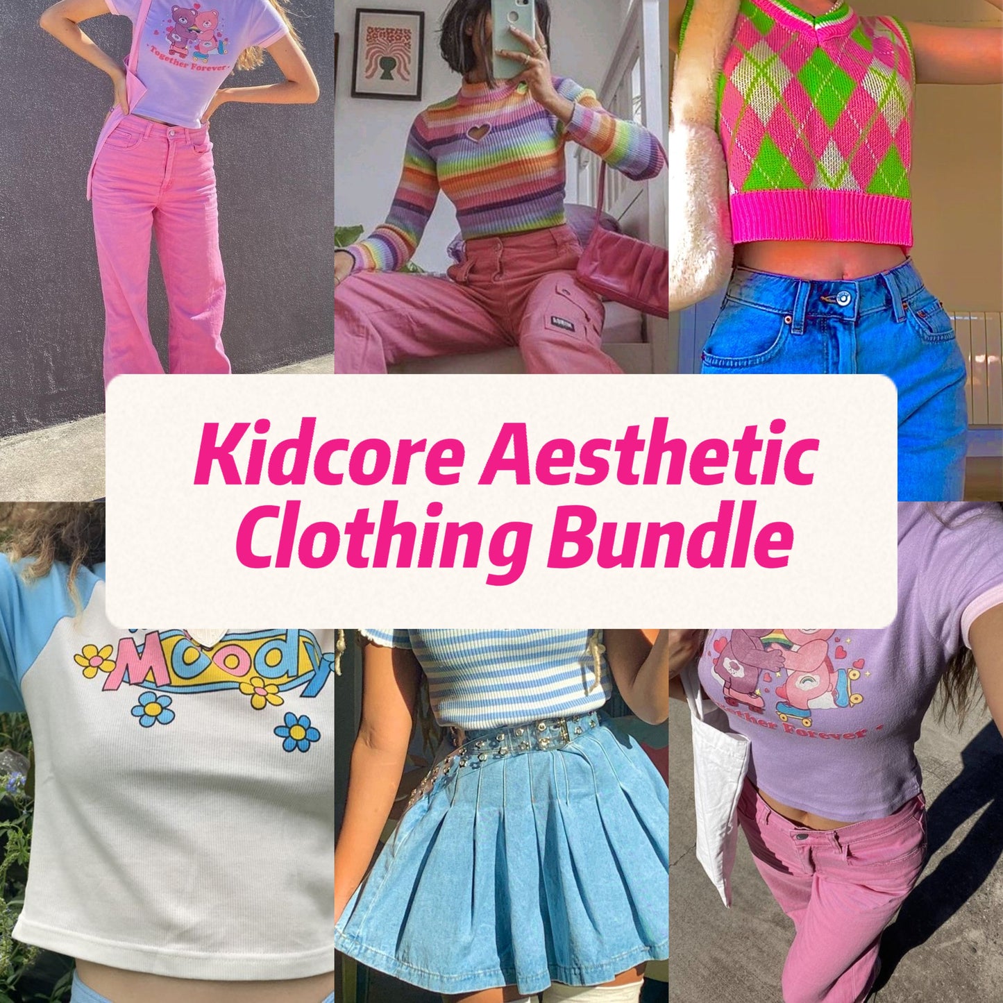 Kidcore Aesthetic Clothing Bundle | Rainbow Aesthetic