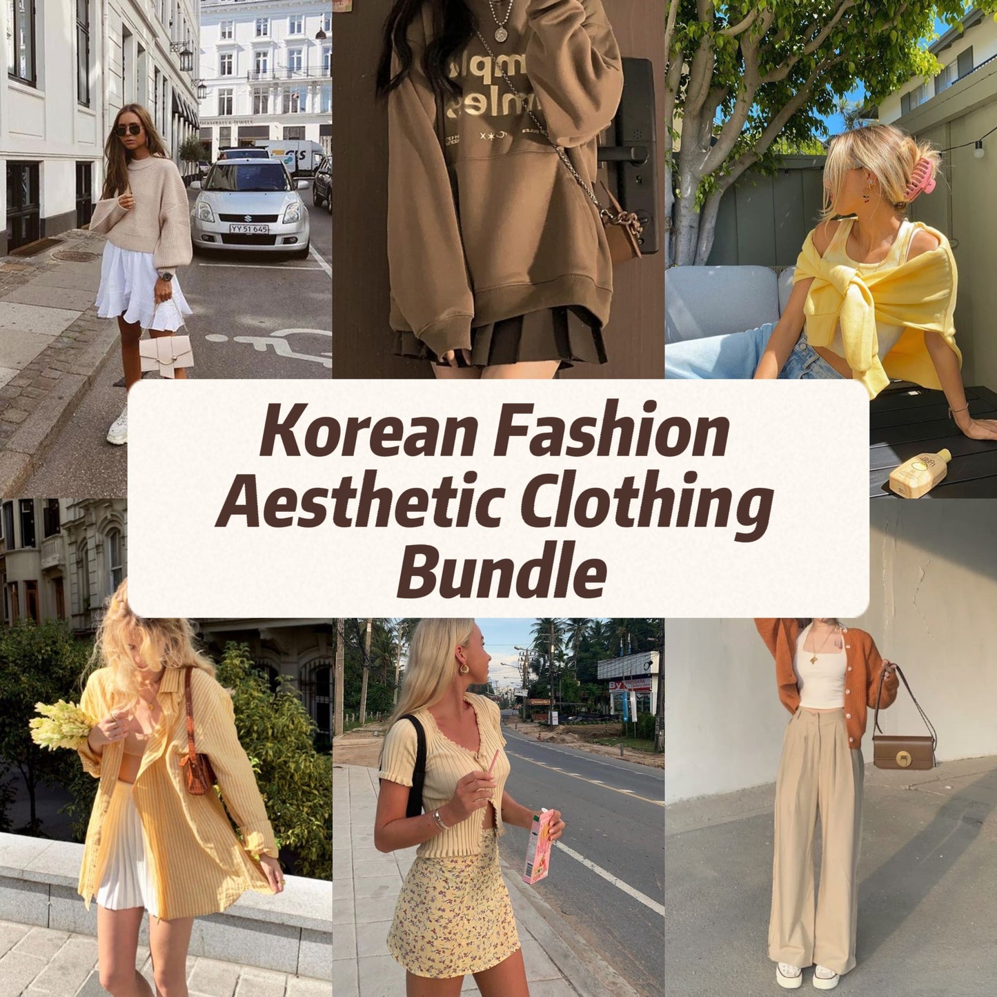 Korean Fashion Aesthetic Clothing Bundle | Rainbow Aesthetic