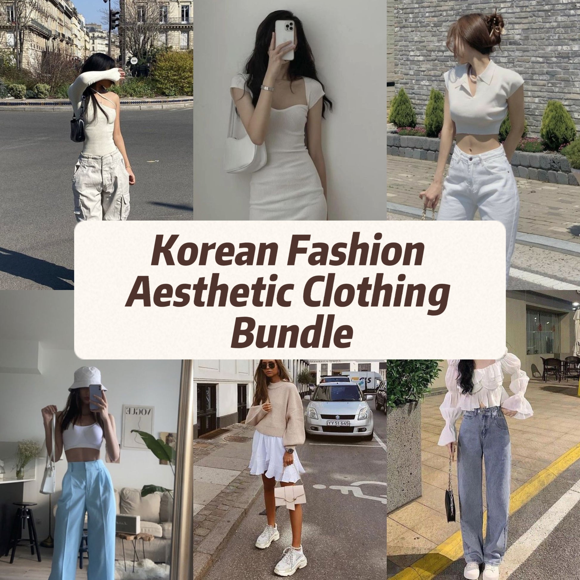 Korean Fashion Aesthetic Clothing Bundle | Rainbow Aesthetic