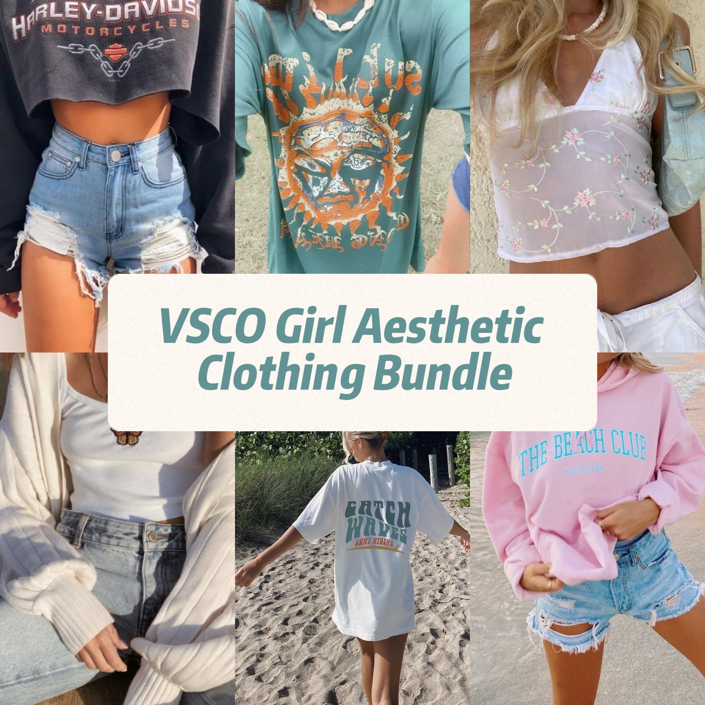 VSCO Girl Aesthetic Clothing Bundle | Rainbow Aesthetic