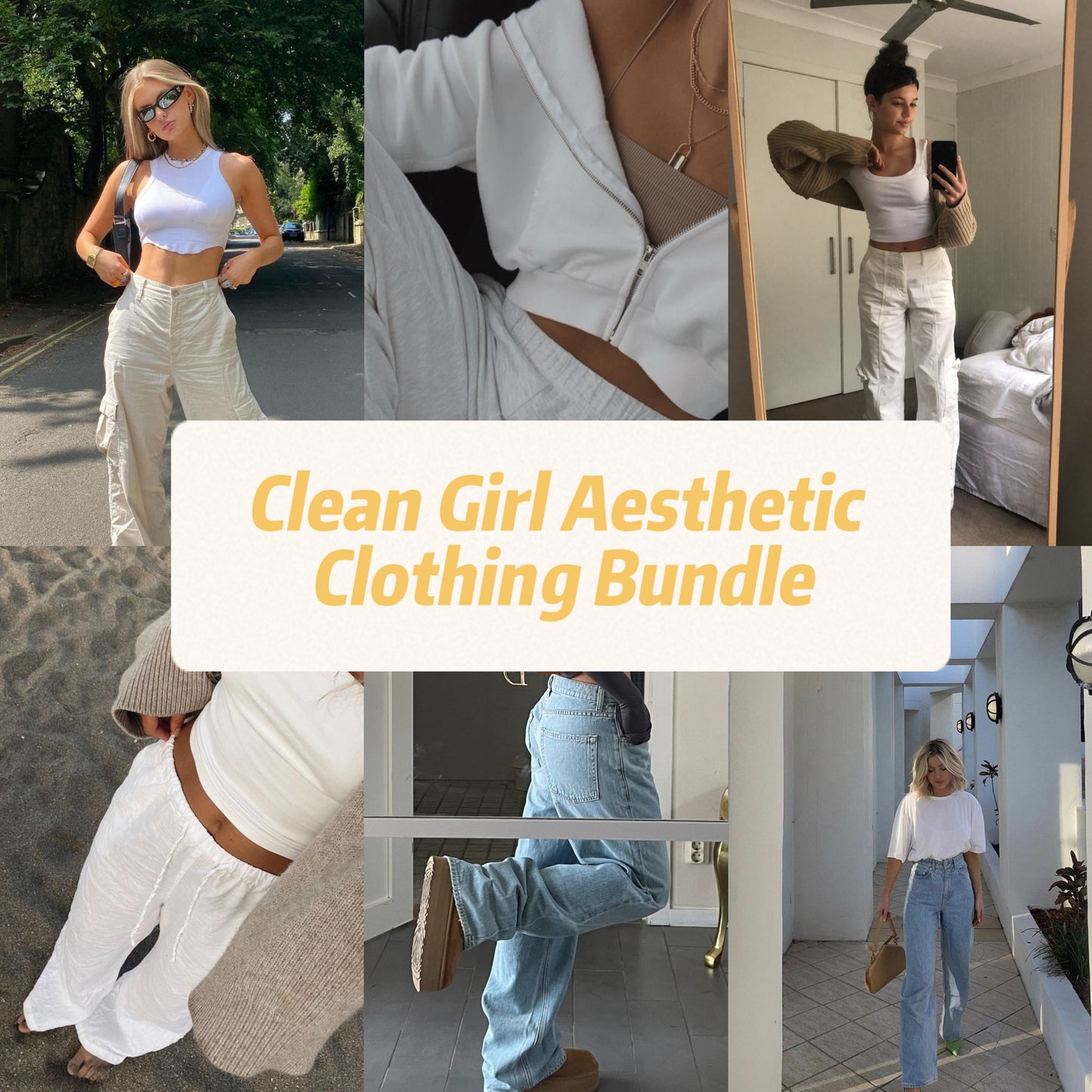 Clean Girl Aesthetic Clothing Bundle | Rainbow Aesthetic
