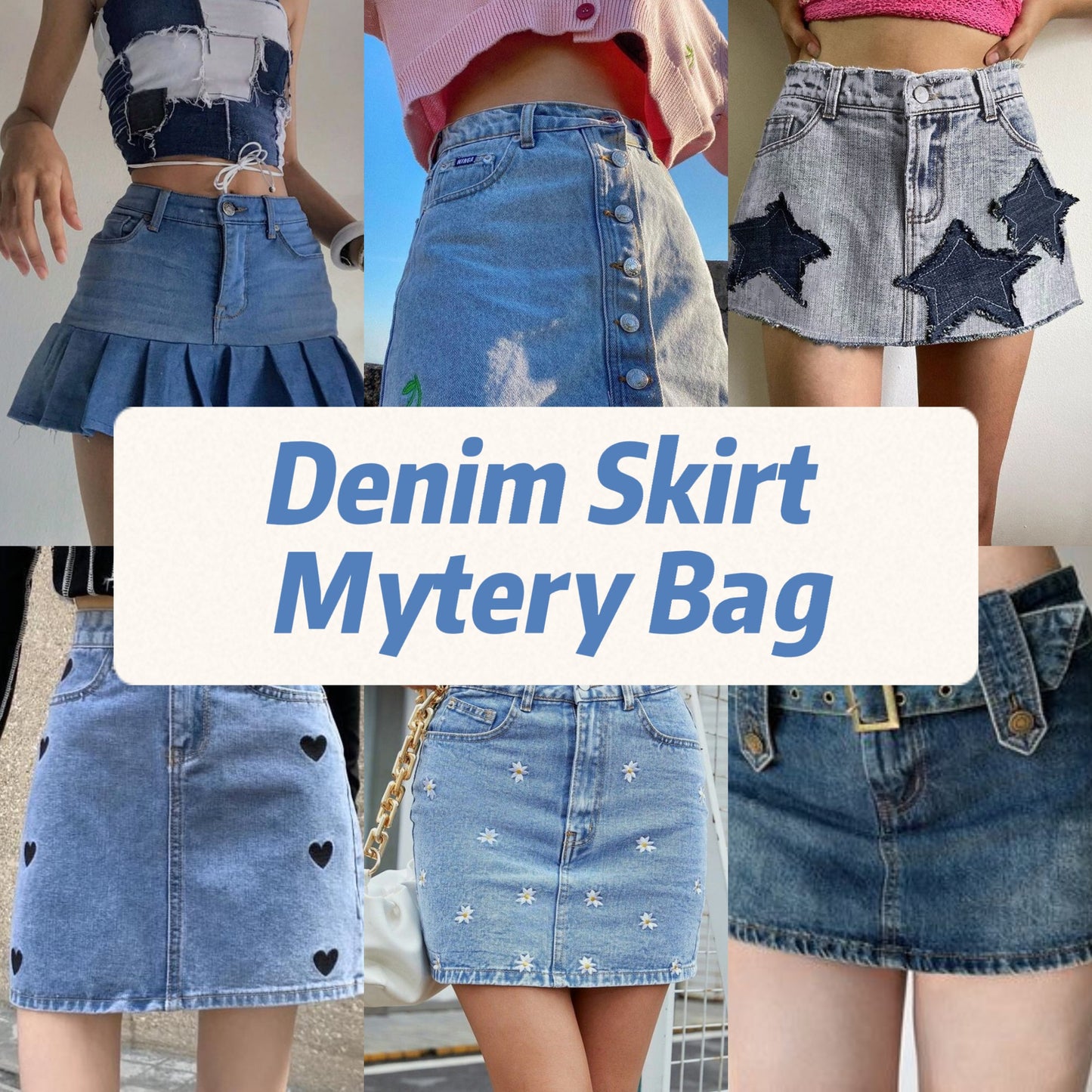 Denim Skirt Mystery Bag | Rainbow Aesthetic