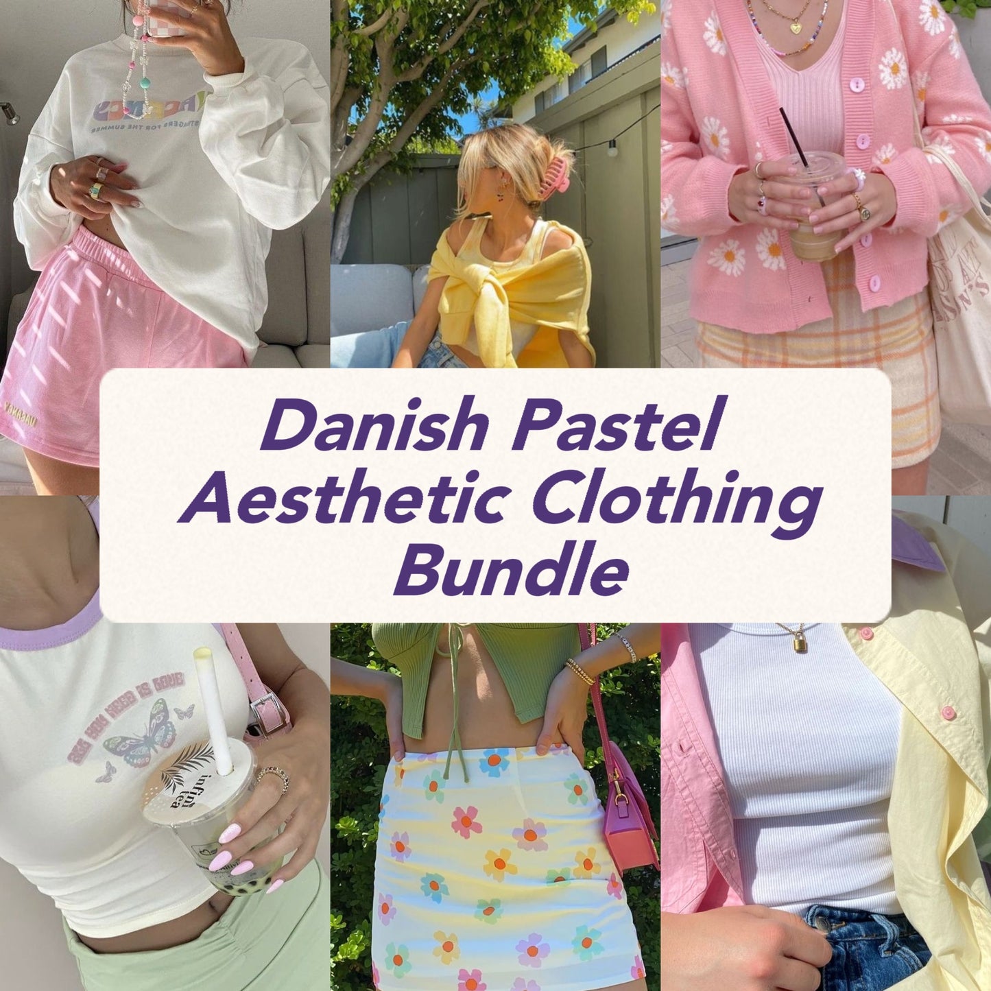 Danish Pastel Aesthetic Clothing Bundle | Rainbow Aesthetic