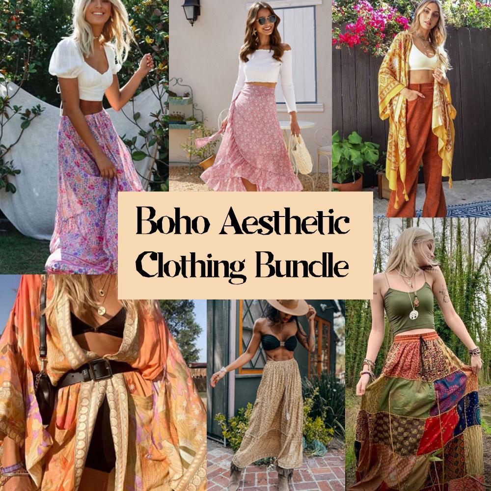 Boho Aesthetic Clothing Bundle | Rainbow Aesthetic