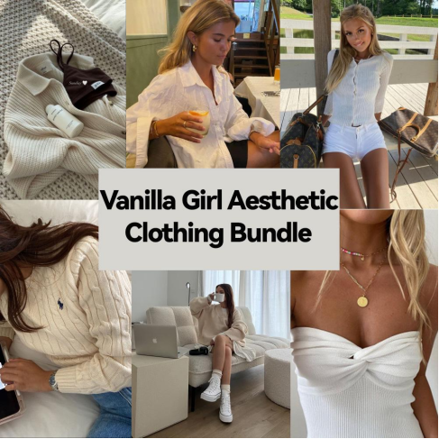 Vanilla Girl Aesthetic Clothing Bundle | Rainbow Aesthetic