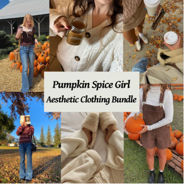 Pumpkin Spice Girl Aesthetic Clothing Bundle | Rainbow Aesthetic