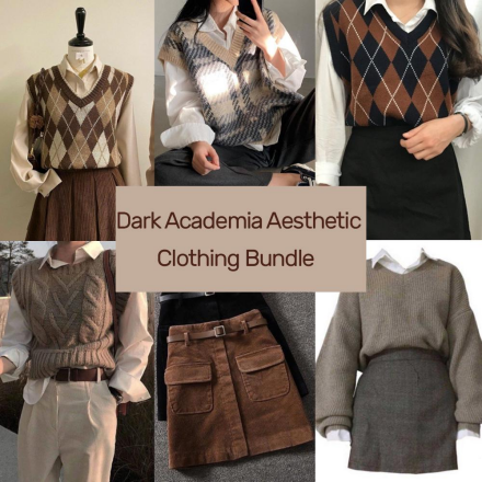 Dark Academia Aesthetic Clothing Bundle | Rainbow Aesthetic