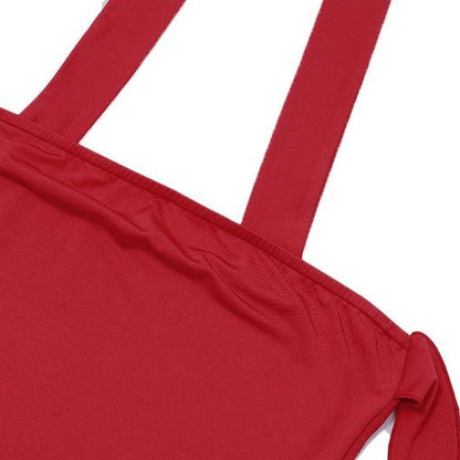 Solid Sleeveless Handkerchief Top Red | Rainbow Aesthetic