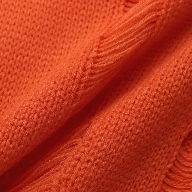 Solid Irregular Knitted Matching Set