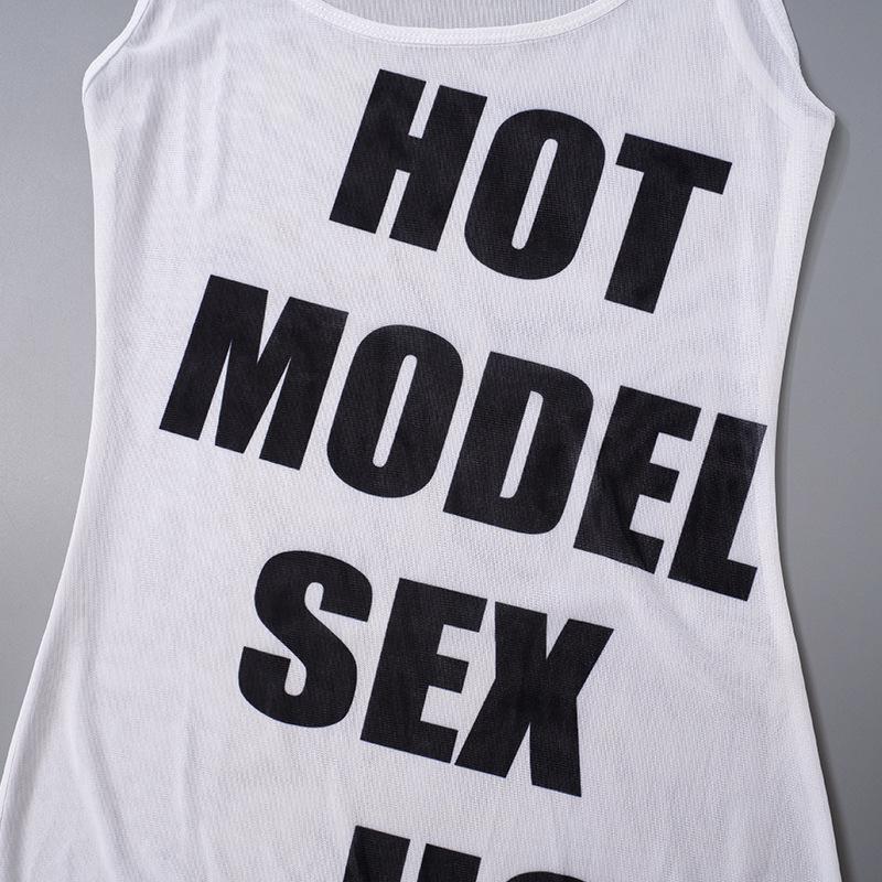Hot Model Sex Sheer Asymmetric Maxi Dress White
